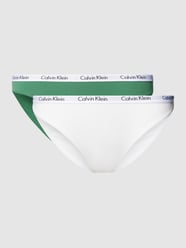 Slip mit Label-Stitching Modell 'CAROUSEL' im 3er-Pack von Calvin Klein Underwear Grün - 37