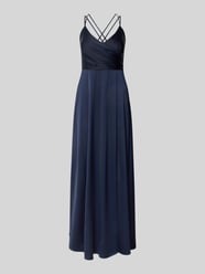 Abendkleid mit V-Ausschnitt und gekreuzten Trägern von V.M. - 17