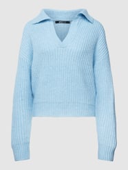 Gebreide pullover met kabelpatroon, model 'LOTTIE' van Gina Tricot Blauw / turquoise - 25