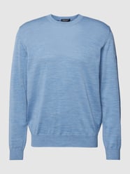 Gebreide pullover met ribboorden van MAERZ Muenchen Blauw - 2