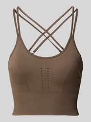 Bustier in Ripp-Optik Modell 'India' von BORN LIVING YOGA Beige - 19