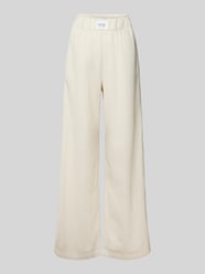 Wide Leg Leinenhose mit elastischem Bund Modell 'ELLA' von VILLA SOPHIE Beige - 4