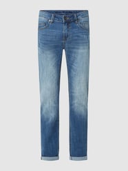 Slim Fit Jeans mit Stretch-Anteil Modell 'Freddy' von Blue Monkey Blau / Türkis - 24