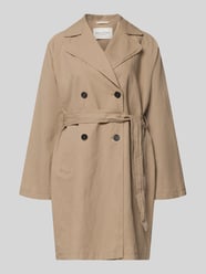 regular fit trenchcoat van katoenmix met linnen aandeel van Marc O'Polo Beige - 11