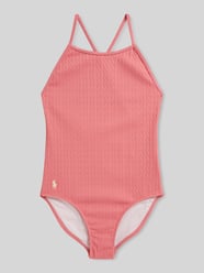 Slim Fit Badeanzug mit Spaghettiträgern von Polo Ralph Lauren Teens Pink - 23