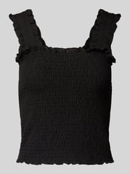 Top na ramiączkach o kroju slim fit z marszczeniem model ‘TAYLIN’ od Pieces - 39