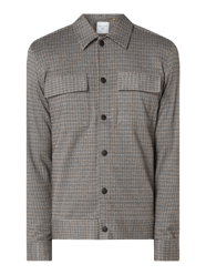 Regular fit vrijetijdsoverhemd van jersey van New in Town Bruin - 1