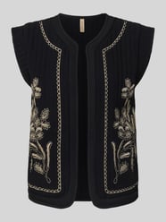 Gilet van viscose met doorgestikte naden, model 'VERNA' van Soyaconcept - 28