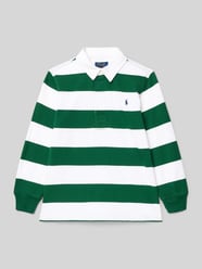Longsleeve mit Polokragen und Label-Stitching von Polo Ralph Lauren Kids - 16
