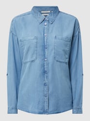 Bluzka z lyocellu  od Tom Tailor Denim Niebieski - 4