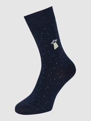 Sokken met borduursel van Von Jungfeld Blauw - 6