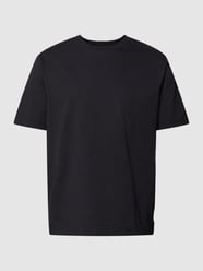 PLUS SIZE T-shirt met geribde ronde hals van Marc o' Polo Plus Grijs / zwart - 1