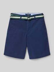 Bermudy z bawełnianej mieszanki w kroju regular fit model 'BEDFORD' od Polo Ralph Lauren Teens - 16