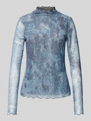 Longsleeve mit Muschelsaum von Jake*s Collection Blau - 22