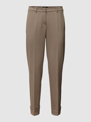 Stoffen broek met persplooi, model 'KRYSTAL' van Cambio Bruin - 10