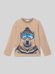 Regular fit shirt met lange mouwen van puur katoen van s.Oliver RED LABEL Beige - 13