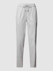 Stoffen broek in wildleer-look van Marc Cain Grijs / zwart - 42