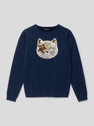 Gebreide pullover met pailletten van Blue Seven - 22