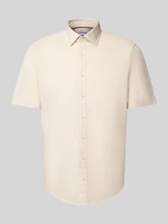 Koszula lniana o kroju slim fit z listwą guzikową od Jake*s - 36