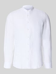 Koszula lniana o kroju slim fit ze stójką model 'Mandarin' od Seidensticker - 20