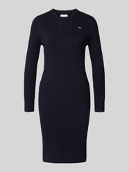 Sukienka o długości do kolan ze ściegiem warkoczowym od Gant - 18