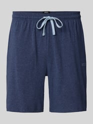 Szorty z dzianiny dresowej o kroju regular fit z mieszanki bawełny i elastanu od BOSS - 33
