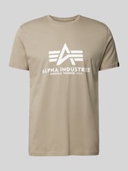 T-Shirt aus reiner Baumwolle von Alpha Industries Beige - 33