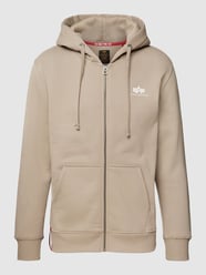 Sweatjacke mit Kapuze Modell 'Basic Zip Hoody' von Alpha Industries Beige - 30