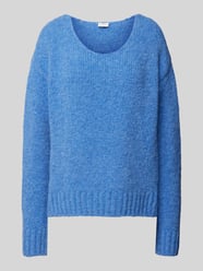 Oversized Strickpullover mit gerippten Abschlüssen von Milano Italy Blau - 12