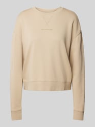 Sweatshirt aus  Wolle mit Label-Print von Marc O'Polo Denim Beige - 22