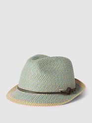 Strohhut mit Label-Detail Modell 'RIMINI' von Chillouts Blau - 44