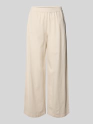 Leinenhose mit elastischem Bund von Milano Italy Beige - 39