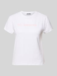 T-shirt z nadrukiem i okrągłym dekoltem od REVIEW - 18