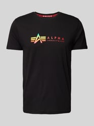 T-Shirt mit Label-Print von Alpha Industries Schwarz - 13