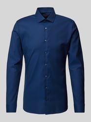 Super Slim Fit Business-Hemd mit Kentkragen von OLYMP No. Six Blau - 22