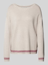 Oversized Strickpullover mit U-Boot-Ausschnitt von Tom Tailor Braun - 19