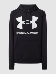 Hoodie mit Känguru-Tasche Modell 'RIVAL FLEECE BIG LOGO' von Under Armour Schwarz - 8