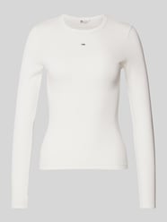 Slim Fit Longsleeve mit Logo-Stitching von Tommy Jeans Beige - 15