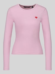 Langarmshirt mit kleinem Herz-Detail von VERO MODA Pink - 3