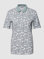 Poloshirt mit floralem Allover-Muster von MAERZ Muenchen Grün - 41