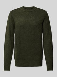 Gebreide pullover met ribboorden, model 'Karl' van Casual Friday Groen - 28