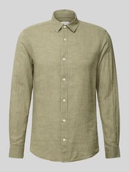 Koszula lniana o kroju slim fit z kołnierzykiem typu kent model ‘CAIDEN’ od Only & Sons - 29
