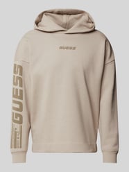 Hoodie met labeldetail, model 'DALIM' van Guess Activewear Beige - 20