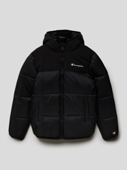 Steppjacke mit Label-Print von CHAMPION Grau / Schwarz - 45