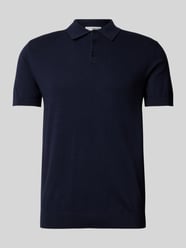 Poloshirt mit elastischen Abschlüssen von SELECTED HOMME Blau - 38