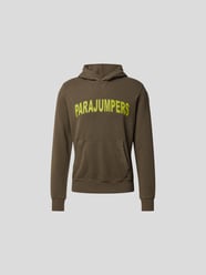 Hoodie mit Ripp-Einsätzen von Parajumpers Grün - 34