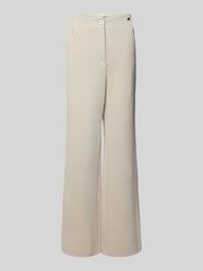 Wide leg pantalon met labelapplicatie van Marc Cain - 48