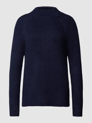 Strickpullover mit Stehkragen von Jake*s Collection Blau - 29