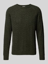 Gebreide pullover met ribboorden van Lindbergh Groen - 33