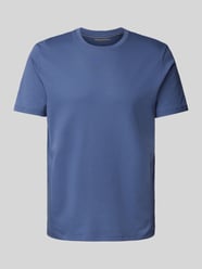 T-Shirt mit geripptem Rundhalsausschnitt von Christian Berg Men Blau - 6